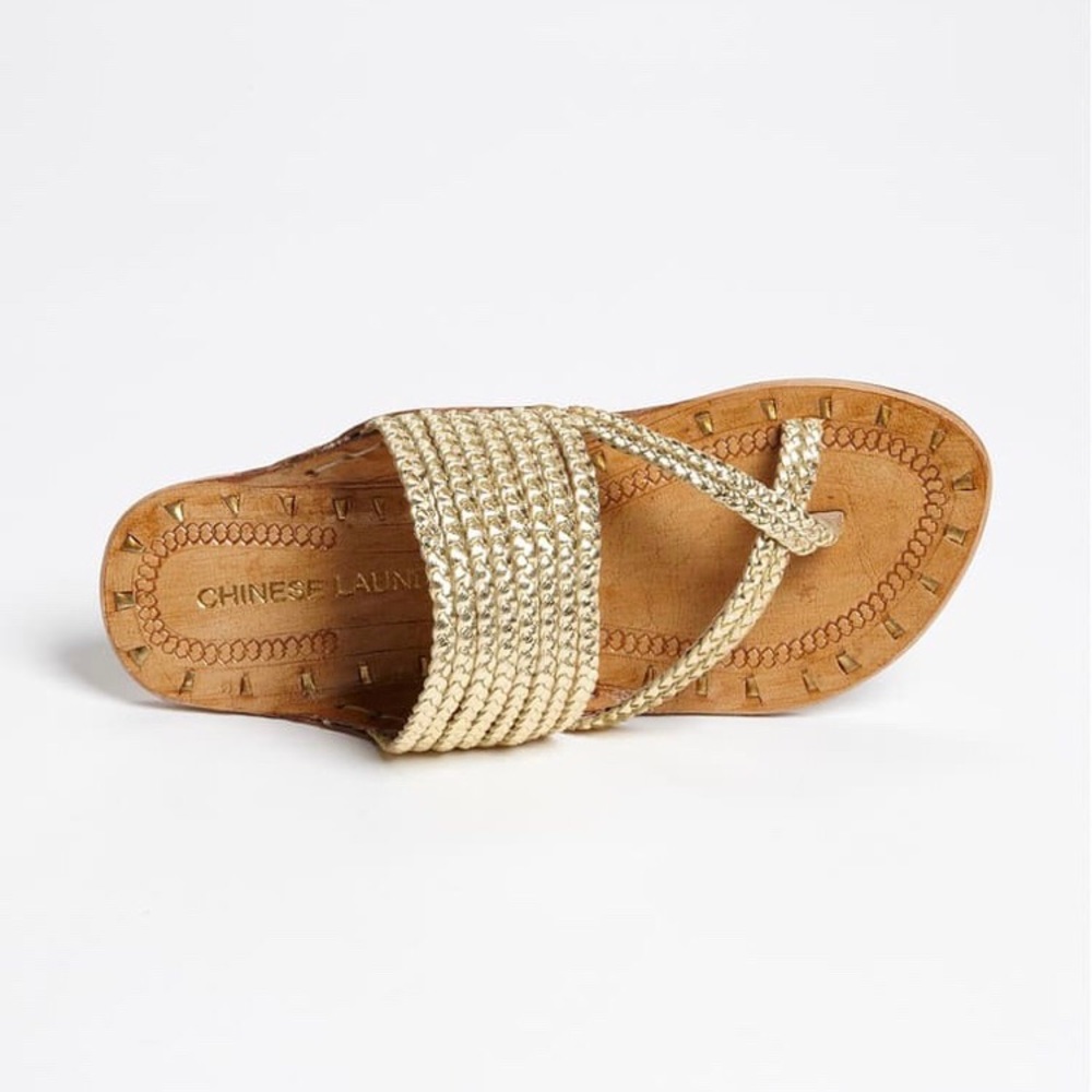 Chinese Laundry Rock Steady Gold Thong Sandals